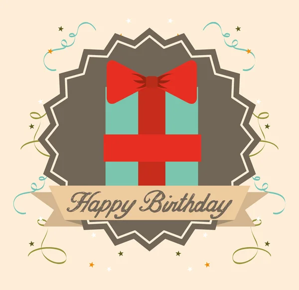 Feliz cumpleaños diseño — Vector de stock