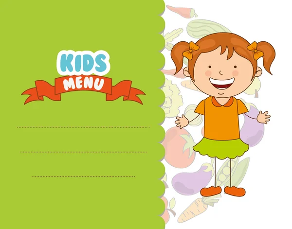 Design menu per bambini — Vettoriale Stock