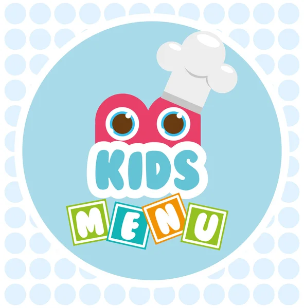 Kids menu design — Stock Vector