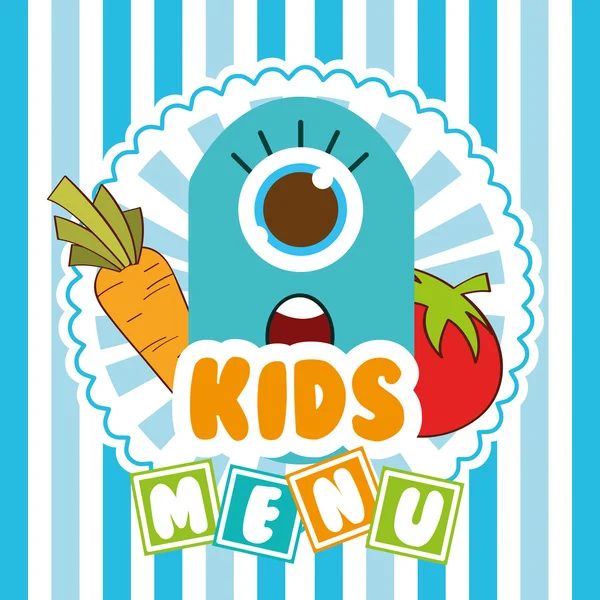 Kids menu design — Stock Vector