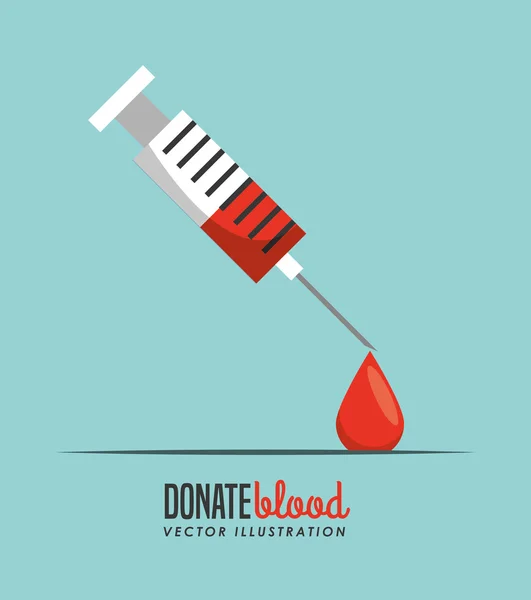 Donate blood design — Stock Vector