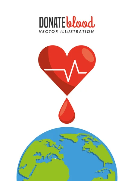 Donate blood design — Stock Vector