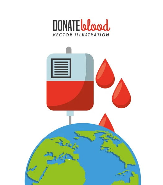 Donar sangre diseño — Archivo Imágenes Vectoriales