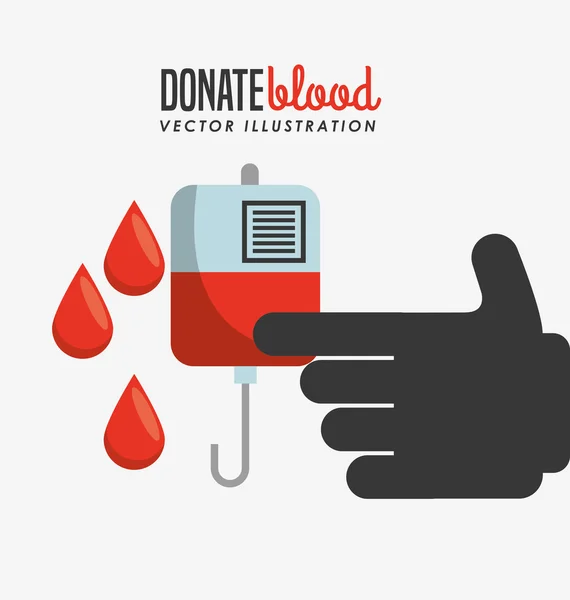 Donate blood design — Stock Vector