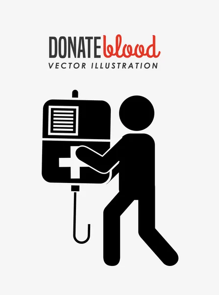 Donar sangre diseño — Vector de stock