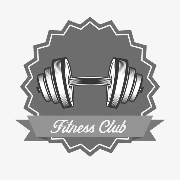 Fitness club-kivitelben — Stock Vector