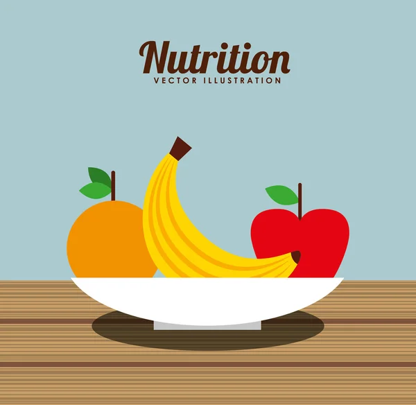 Nutrition and health design — Stock Vector