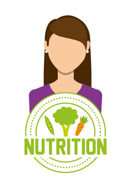 Nutrition and health design — Stock Vector