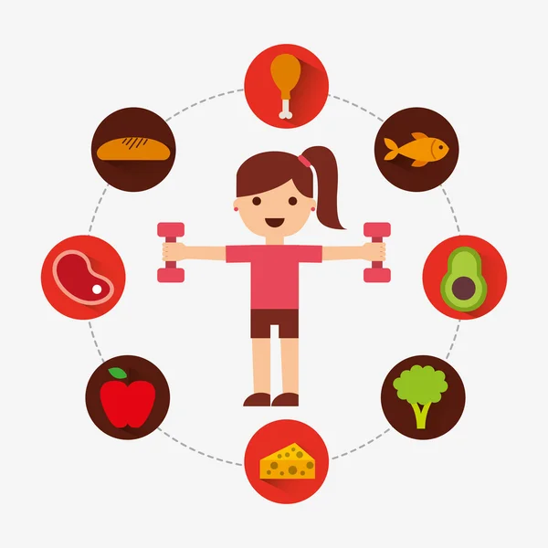 Żywienia i zdrowia — Wektor stockowy