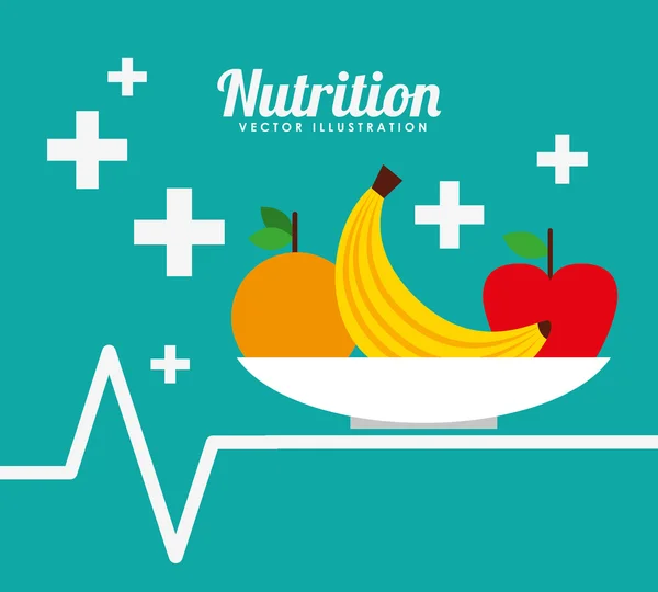 Nutrición y diseño de salud — Vector de stock