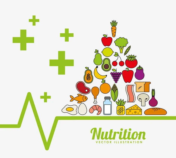Conception nutrition et santé — Image vectorielle