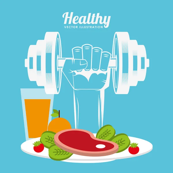 Nutrition and health design — Stock Vector