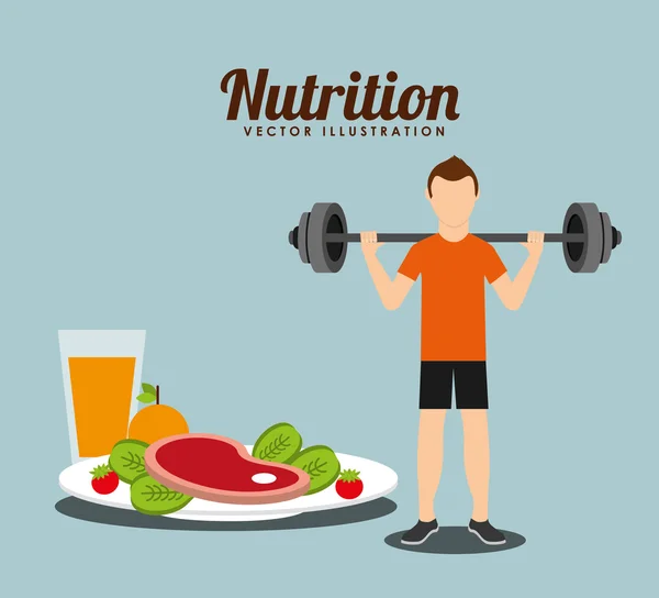 Nutrition and health design — Stock Vector