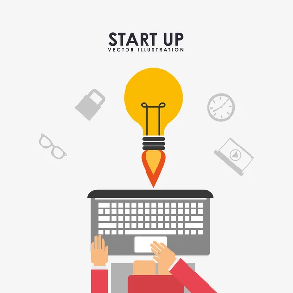 Start up design — Stock Vector