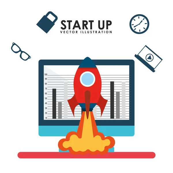 Start up design — Stock Vector