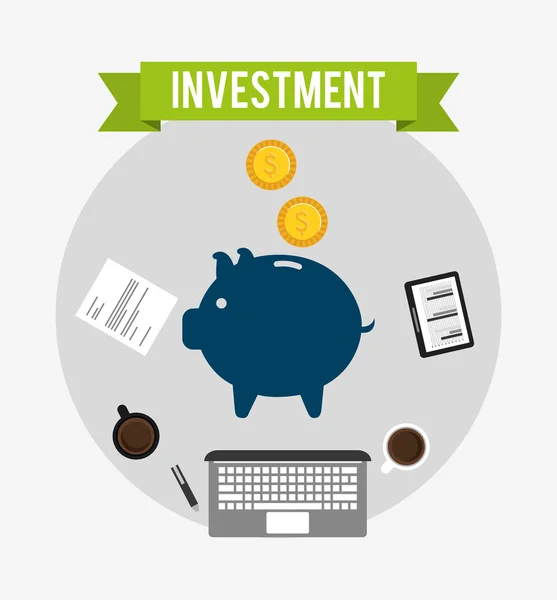 Conception de concept d'investissement — Image vectorielle