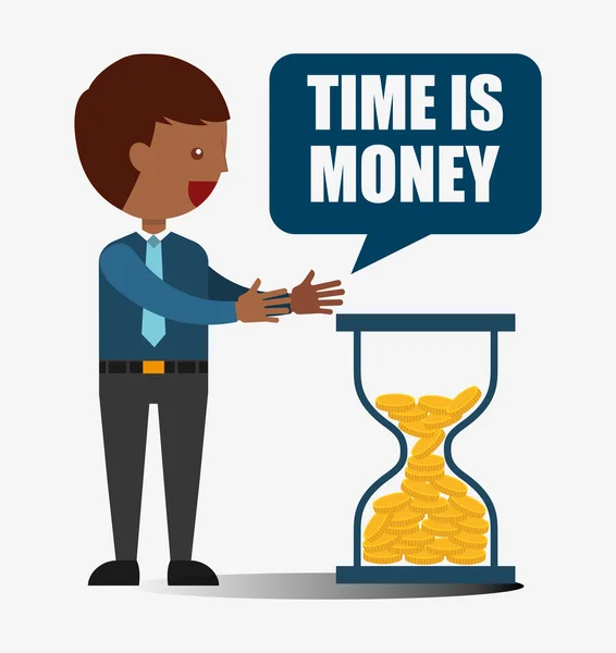 El tiempo es diseño del dinero — Archivo Imágenes Vectoriales
