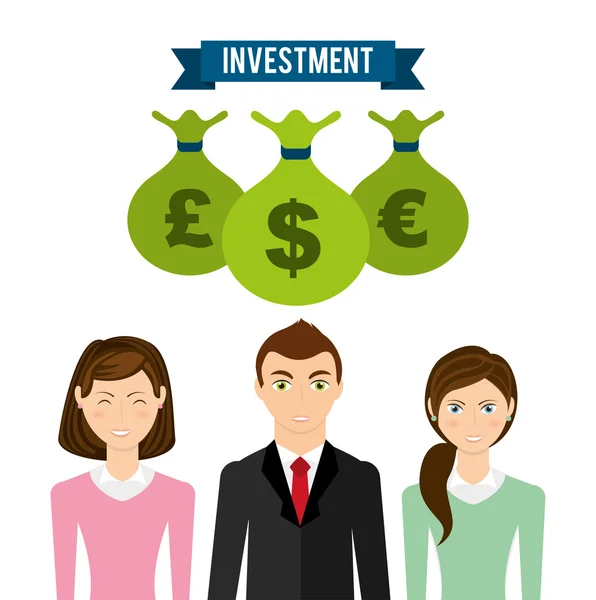 Conception de concept d'investissement — Image vectorielle