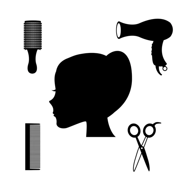 Design de serviço de cabeleireiro — Vetor de Stock