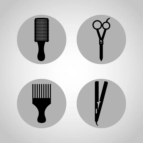 Hairdressing equipment design — Stock Vector