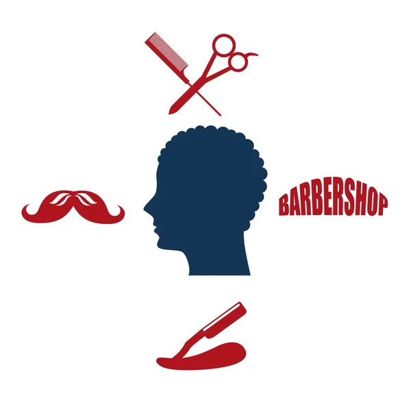 Barber shop design — Stock Vector