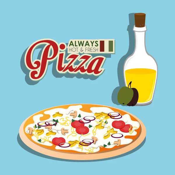 İtalyan pizzası. — Stok Vektör
