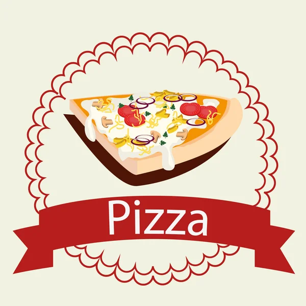 Pizza italská jídla — Stockový vektor