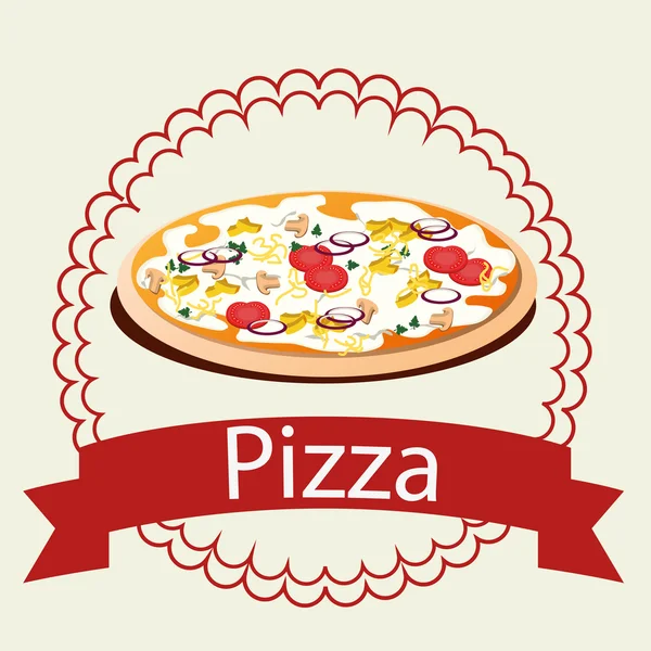 Pizza italská jídla — Stockový vektor
