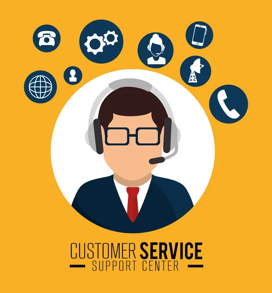 Customer service and technical support — Stock Vector