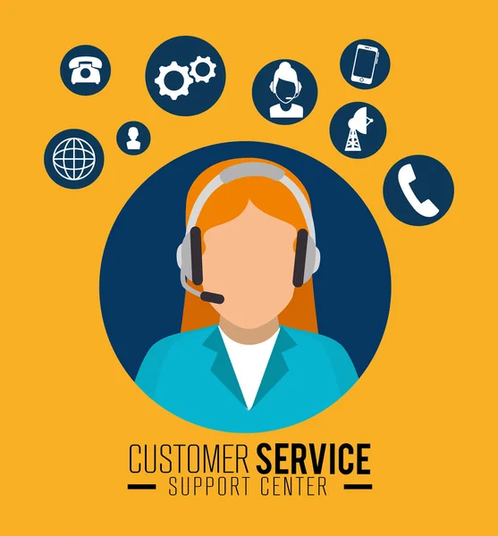 Customer service and technical support — Stock Vector