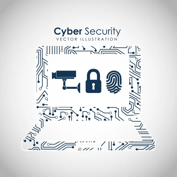 Cyber security ontwerp — Stockvector