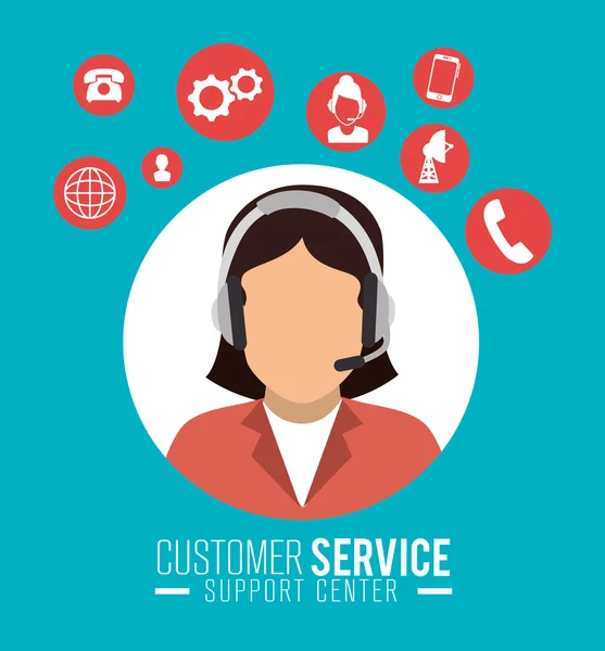 Customer service and technical support — Stock Vector