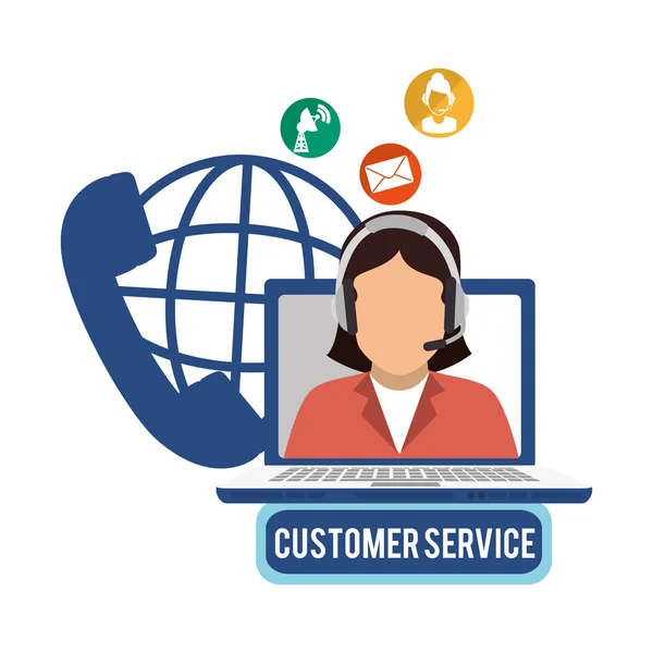 Customer service and technical support — Stock Vector