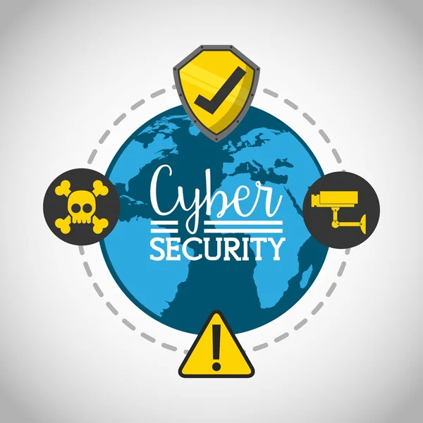 Siber güvenlik tasarımı — Stok Vektör