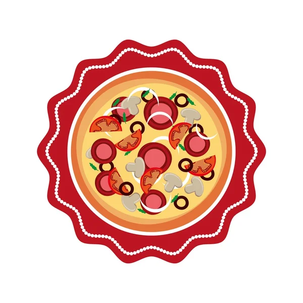 Delicioso diseño de pizza — Vector de stock