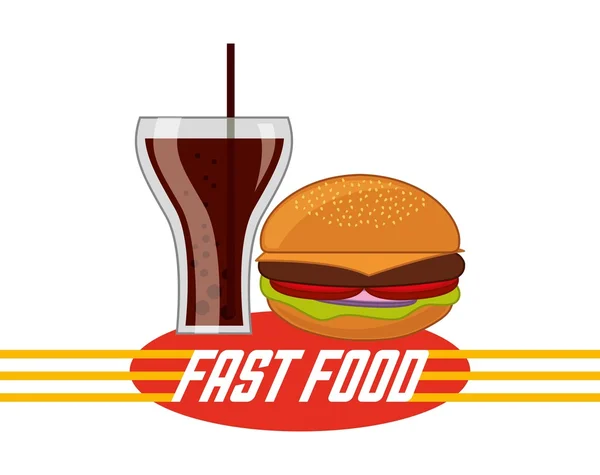 Fast food tasarım — Stok Vektör