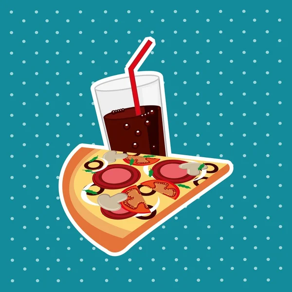 Delicioso diseño de pizza — Vector de stock