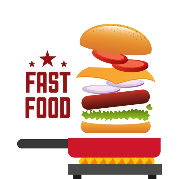 Fast food tasarım — Stok Vektör