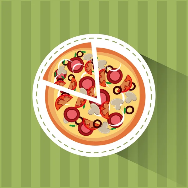 Güzel pizza tasarım — Stok Vektör