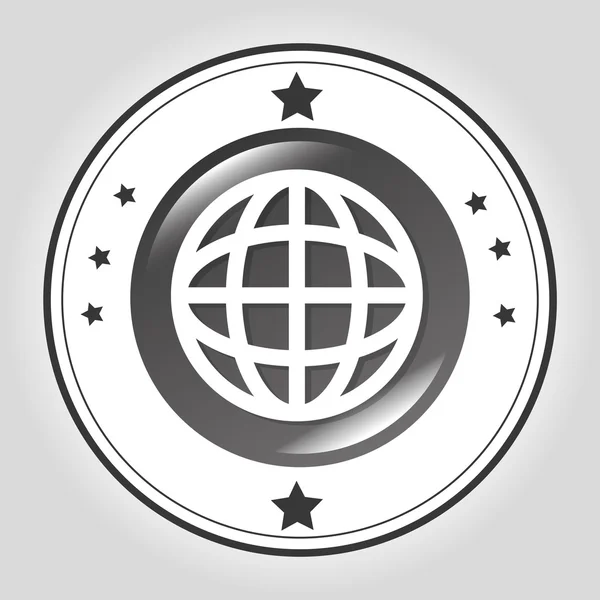Global sphere Line icon — Stock Vector