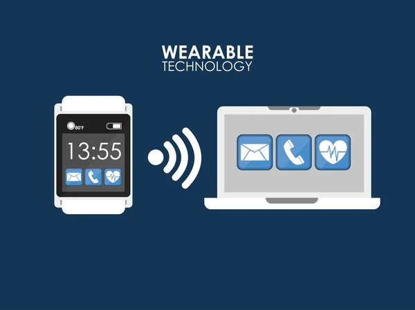 Design de tecnologia wearable — Vetor de Stock