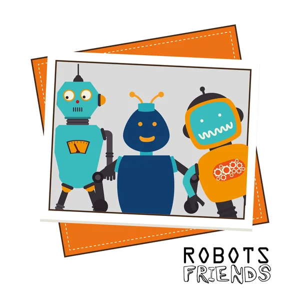 Rolig robot cartoon — Stock vektor