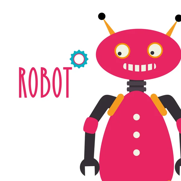 Αστεία ρομπότ ΚΙΝΟ — Διανυσματικό Αρχείο