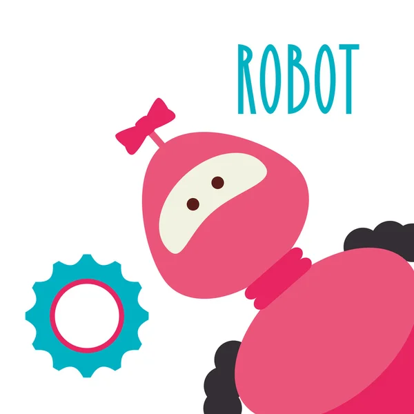 Cartone animato robot divertente — Vettoriale Stock