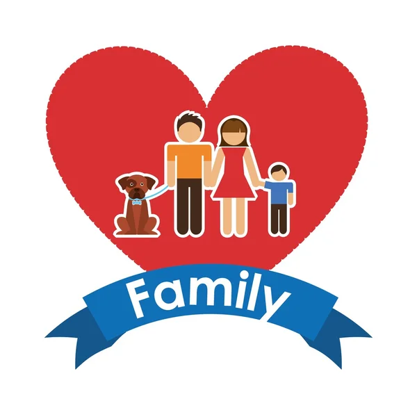 Glückliches Familiendesign — Stockvektor