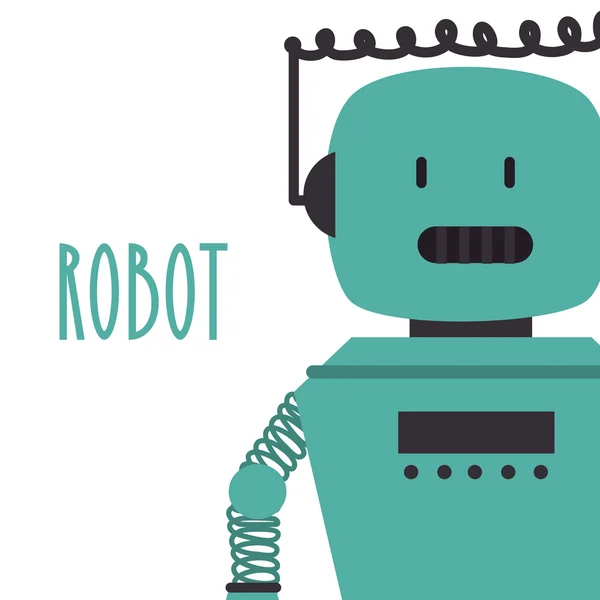 Drôle de dessin animé robot — Image vectorielle
