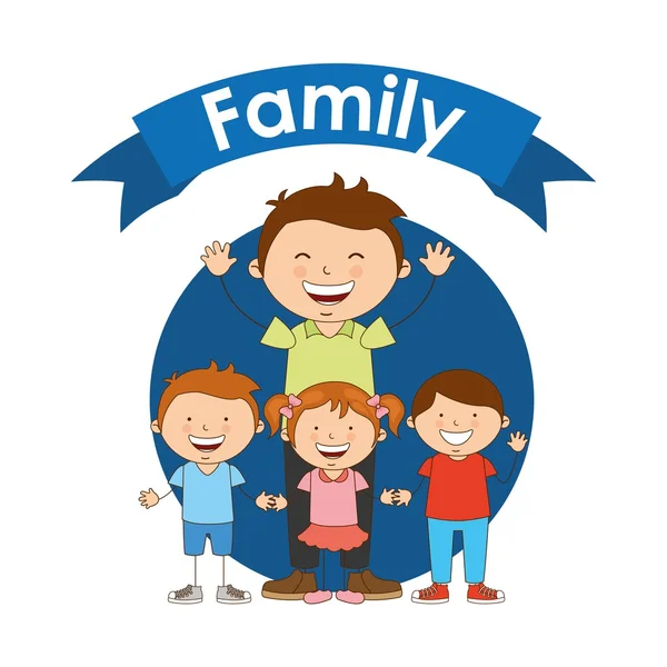 Šťastný rodinný design — Stockový vektor