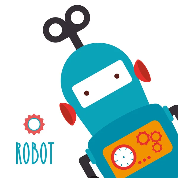 Grappige robot cartoon — Stockvector