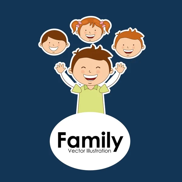 Happy family design — Stock Vector