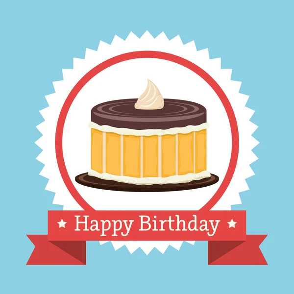 Joyeux gâteau d'anniversaire — Image vectorielle